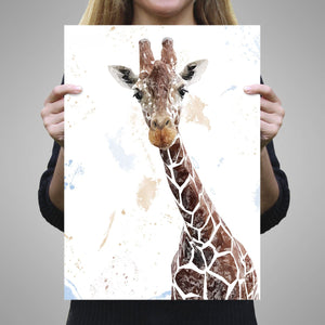"George" The Giraffe Unframed Art Print - Andy Thomas Artworks