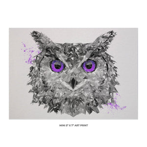 "The Purple Owl" 5x7 Mini Print - Andy Thomas Artworks