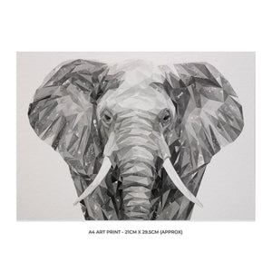 "Ernest" The Elephant A4 Unframed Art Print - Andy Thomas Artworks