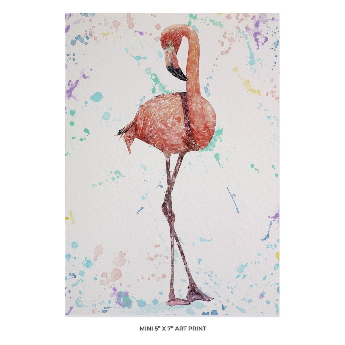 "The Colourful Flamingo" 5x7 Mini Print - Andy Thomas Artworks