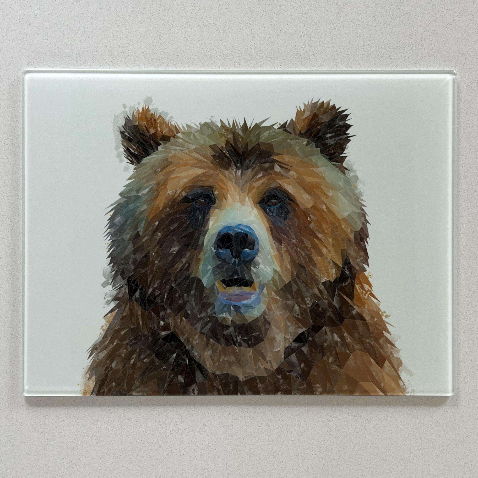 Monty The Brown Bear Premium Glass Worktop Saver