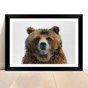 "Monty" The Brown Bear Framed & Mounted Art Print