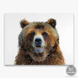 "Monty" The Brown Bear Canvas Print