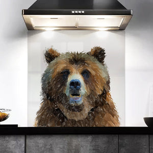 "Monty" The Brown Bear Kitchen Splashback