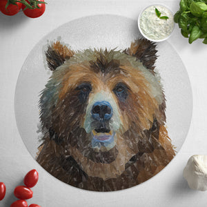 "Monty" The Brown Bear Glass Worktop Saver