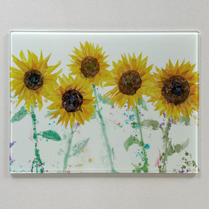 The Sunflowers Premium Glass Worktop Saver