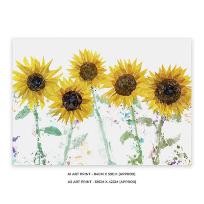 "The Sunflowers" Unframed Art Print - Andy Thomas Artworks