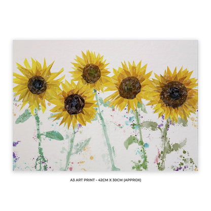 "The Sunflowers" Unframed Art Print - Andy Thomas Artworks