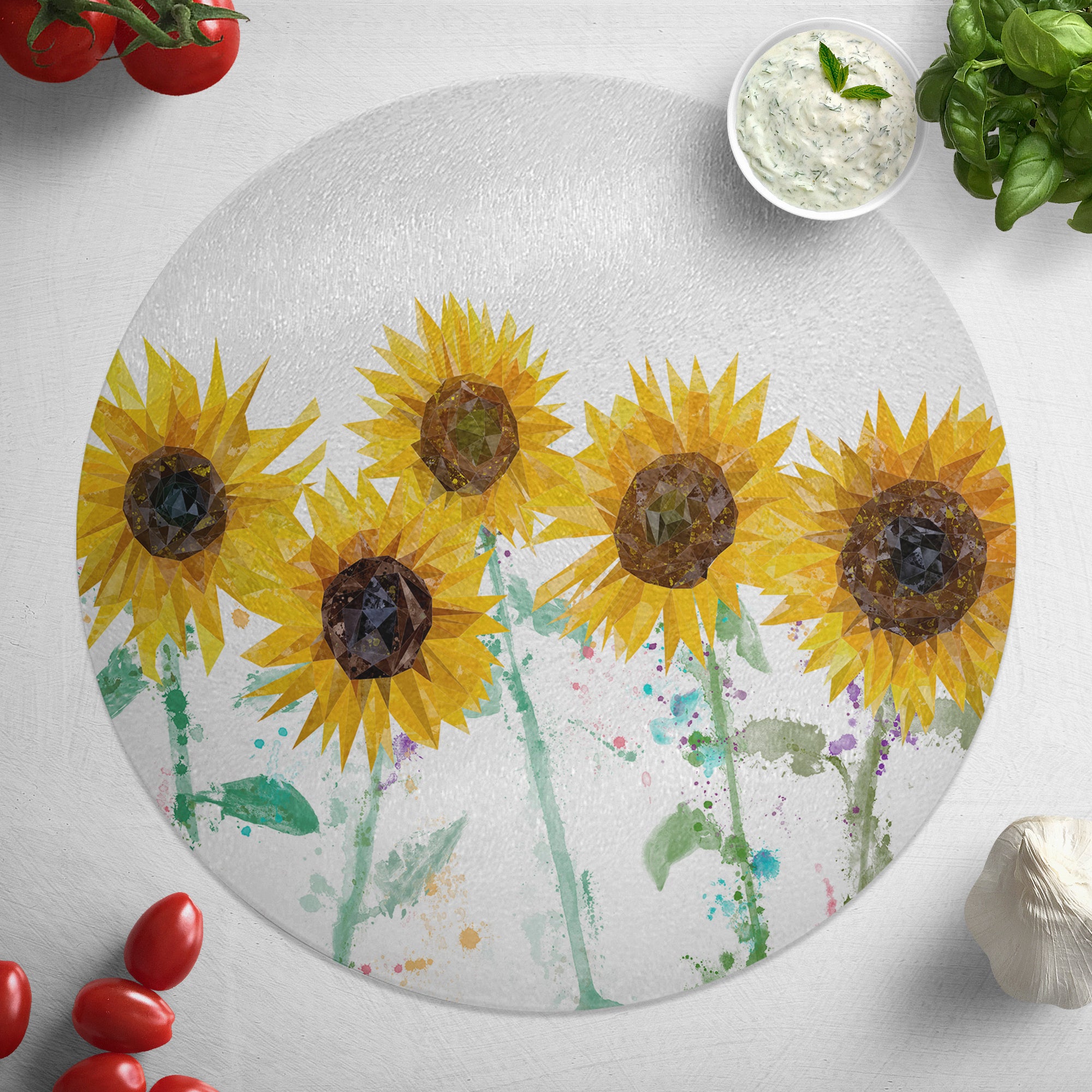 "The Sunflowers" Glass Worktop Saver