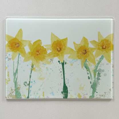 The Daffodils Premium Glass Worktop Saver