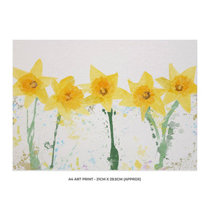 "The Daffodils" A4 Unframed Art Print - Andy Thomas Artworks