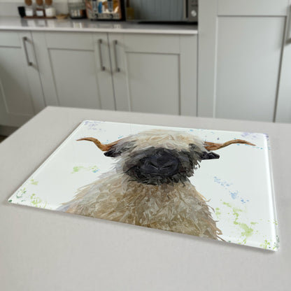 Betty The Valais Blacknose Sheep Premium Glass Worktop Saver