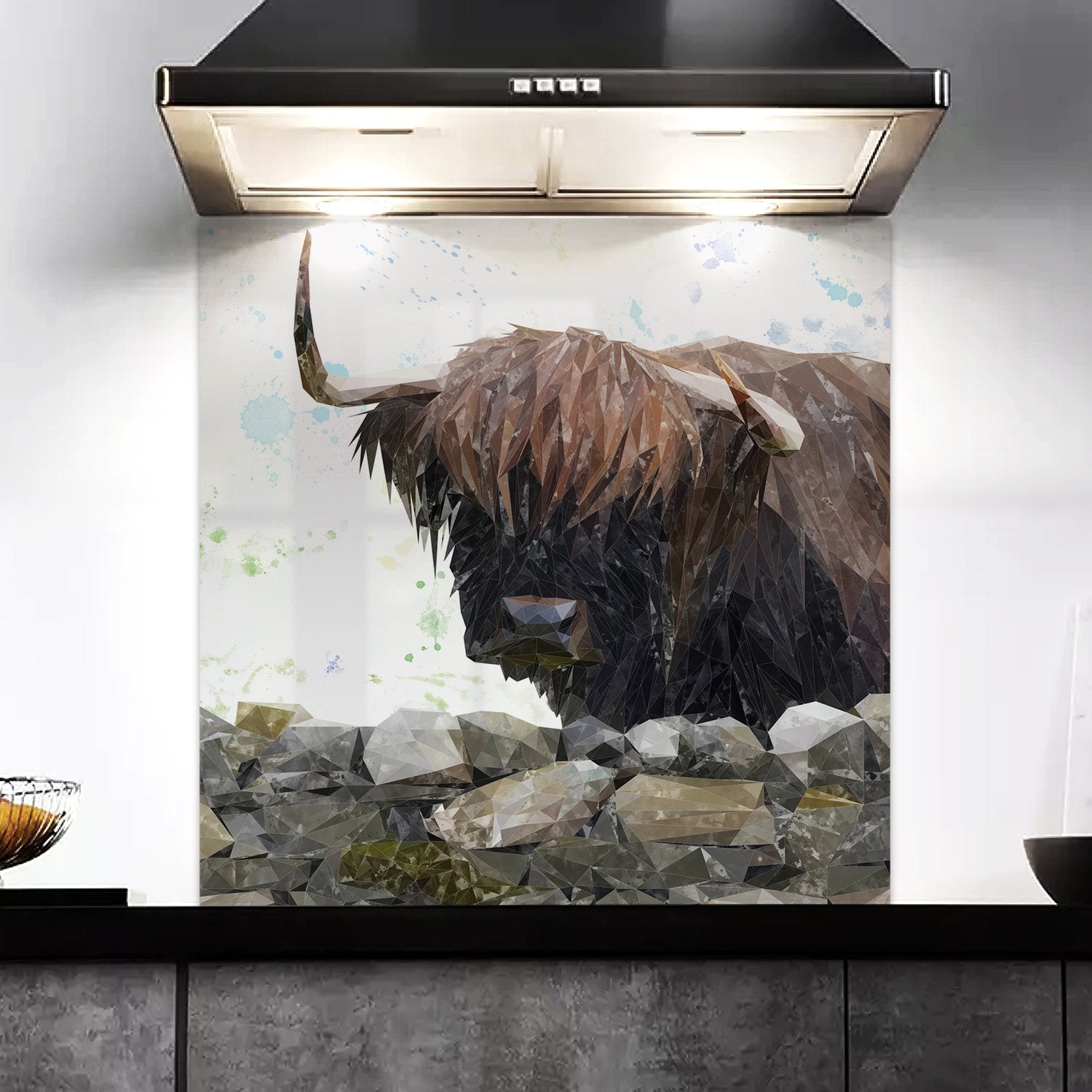 "Freya" The Highland Cow from Applecross Kitchen Splashback