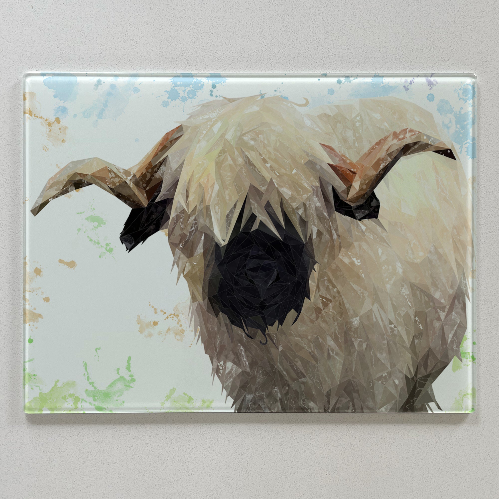 Bertie The Valais Blacknose Ram Premium Glass Worktop Saver