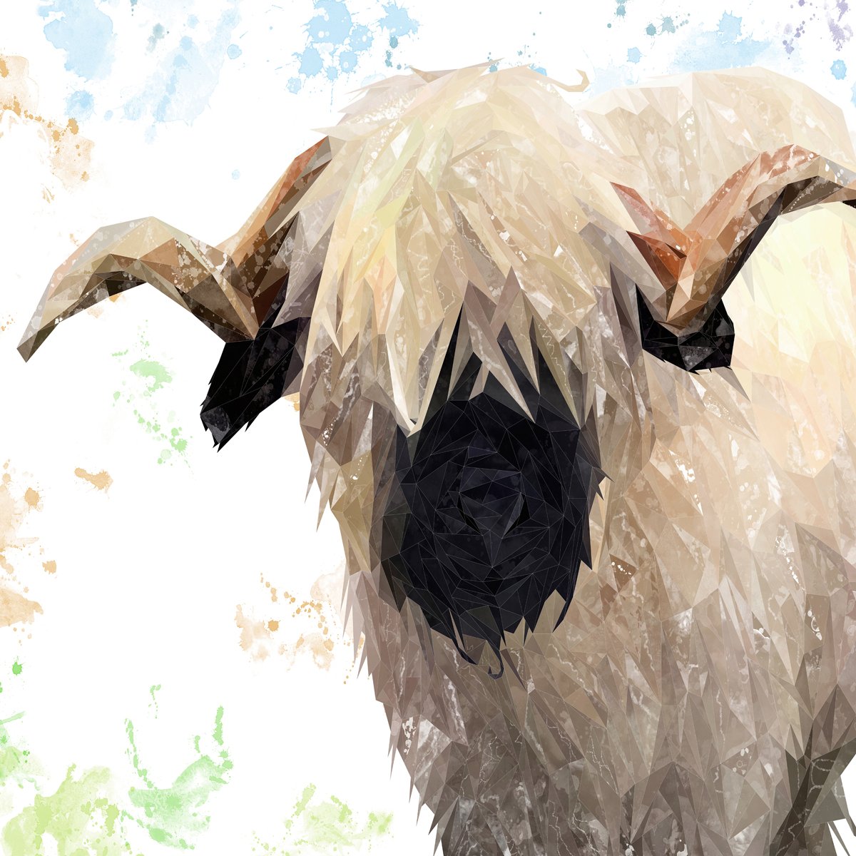 "Bertie" The Valais Ram Kitchen Splashback