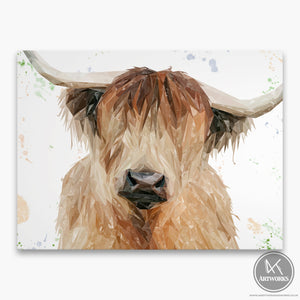 "Bernadette" The Highland Cow Canvas Print