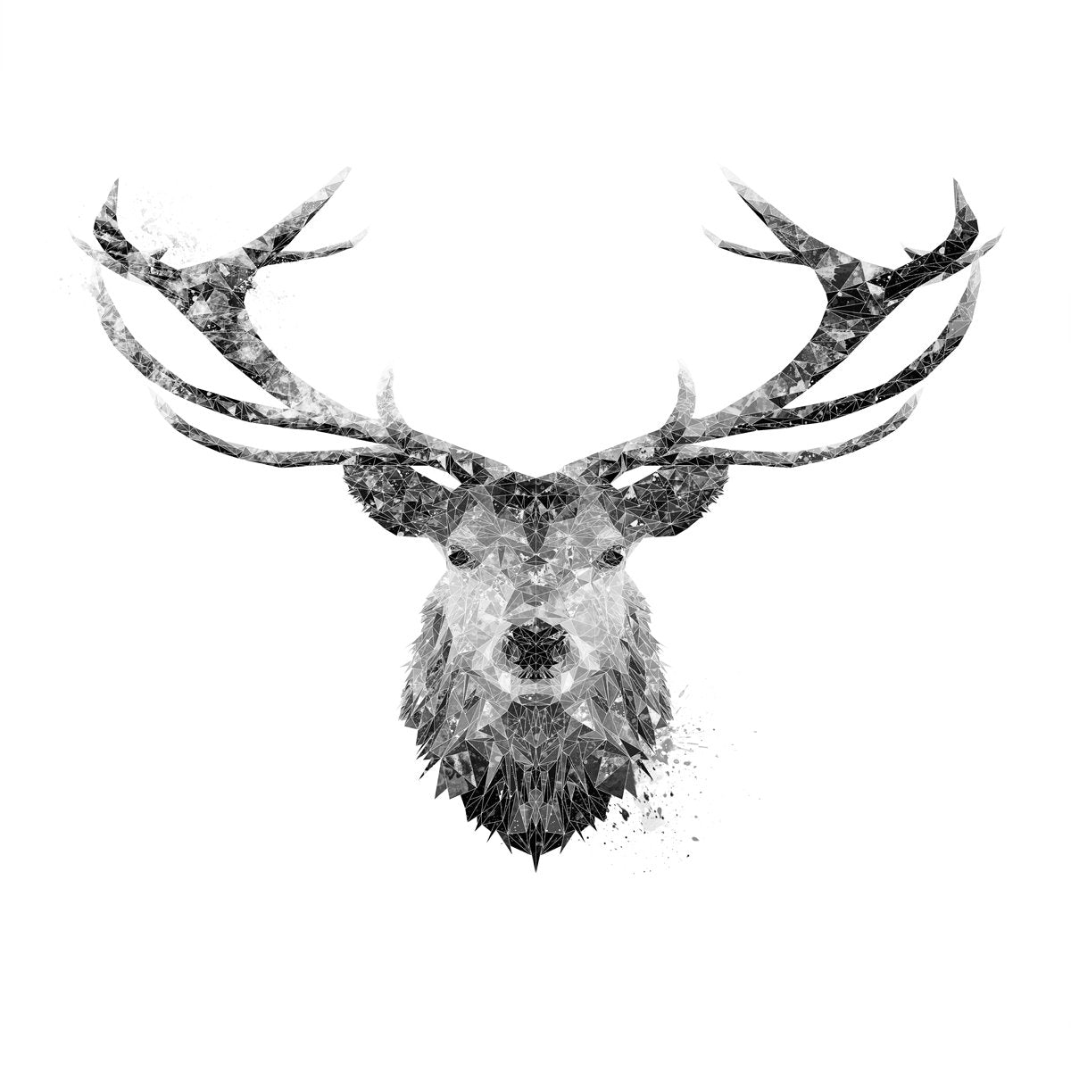 "The Stag" (B&W) Kitchen Splashback