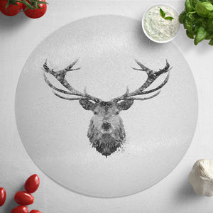 "The Stag" (B&W) Glass Worktop Saver