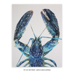 "The Blue Lobster" 10" x 8" Unframed Art Print - Andy Thomas Artworks