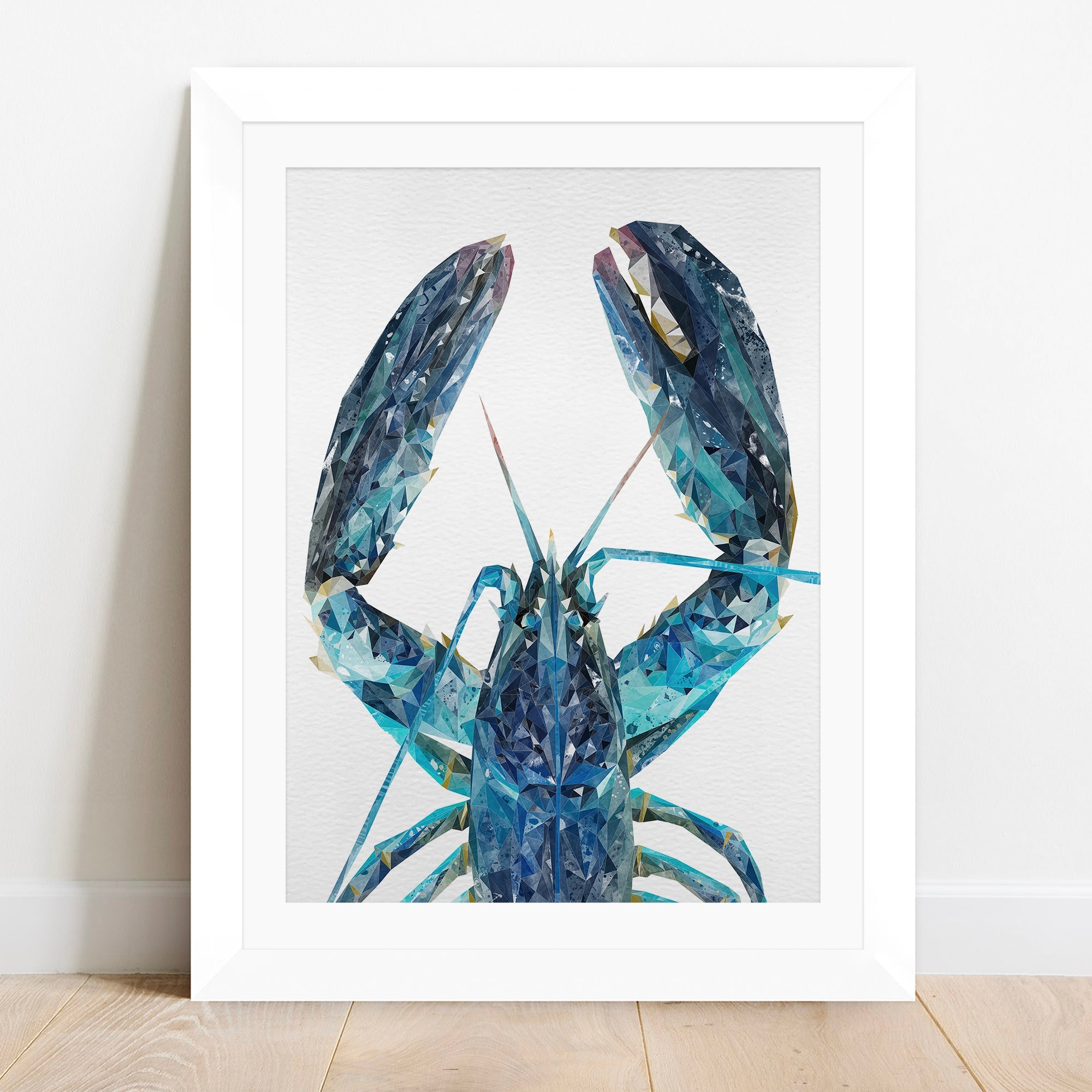 "The Blue Lobster" Framed & Mounted Art Print