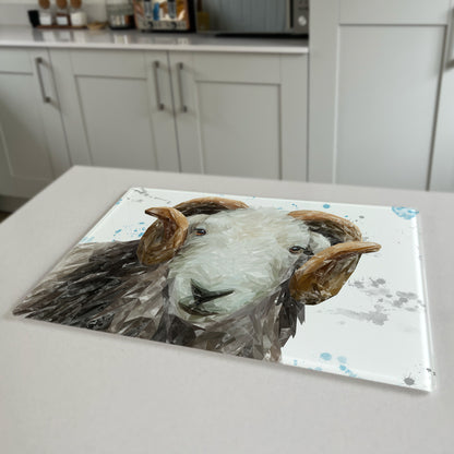 Stanley The Herdwick Ram Premium Glass Worktop Saver