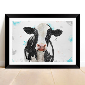 "Harriet" The Holstein Cow Framed & Mounted Art Print