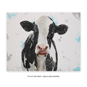 "Harriet" The Holstein Cow 10" x 8" Unframed Art Print - Andy Thomas Artworks