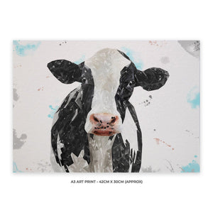 "Harriet" The Holstein Cow A3 Unframed Art Print - Andy Thomas Artworks