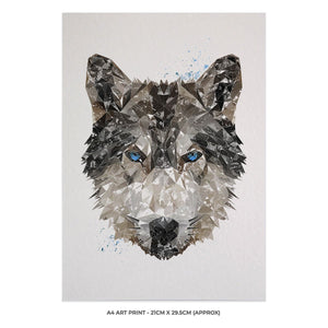 "The Wolf" A4 Unframed Art Print - Andy Thomas Artworks