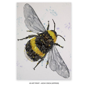 "The Bee" (Portrait) A3 Unframed Art Print - Andy Thomas Artworks