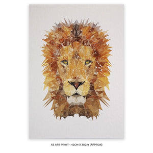 "The Lion" A3 Unframed Art Print - Andy Thomas Artworks