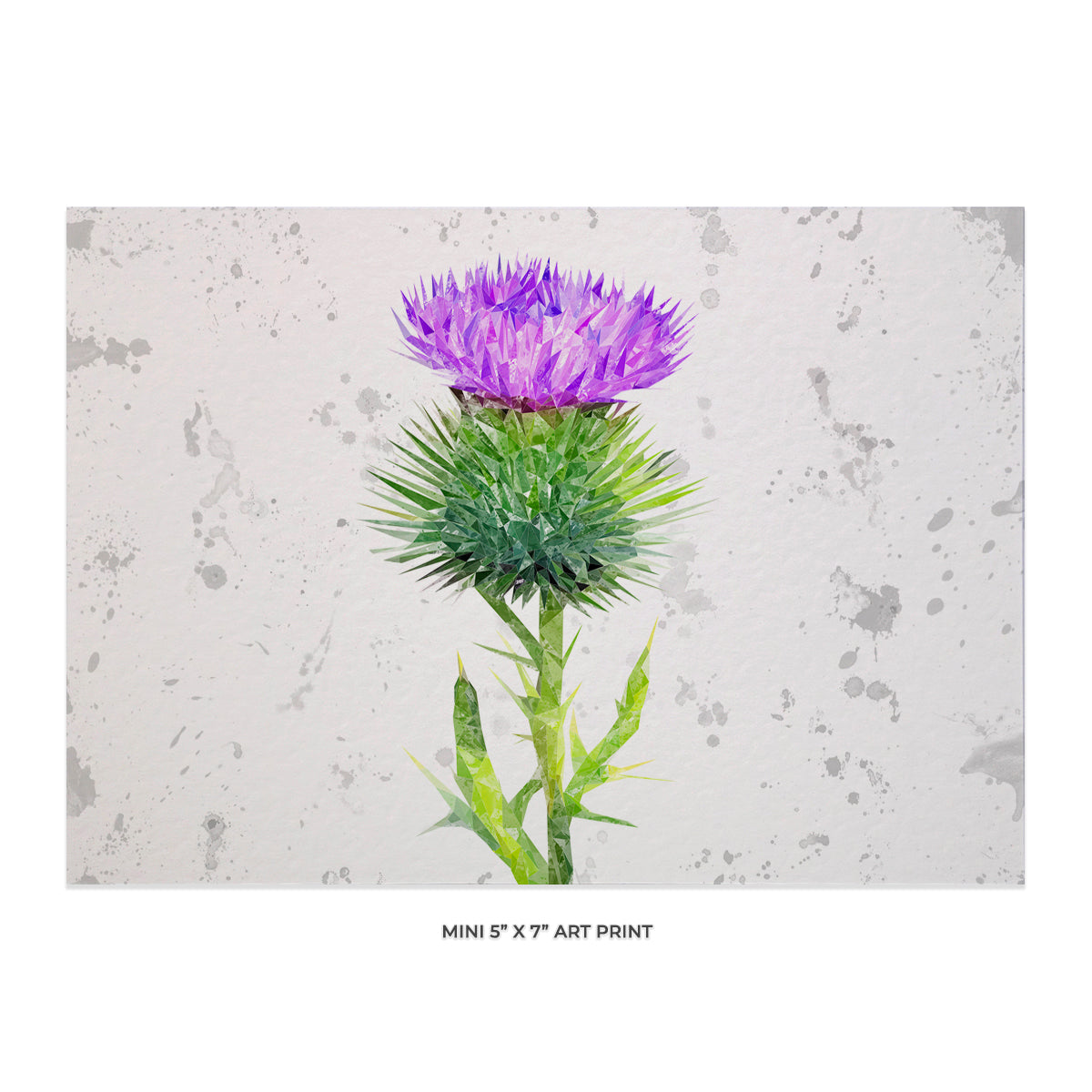 "The Thistle Landscape" Scottish Thistle 5x7 Mini Print - Andy Thomas Artworks