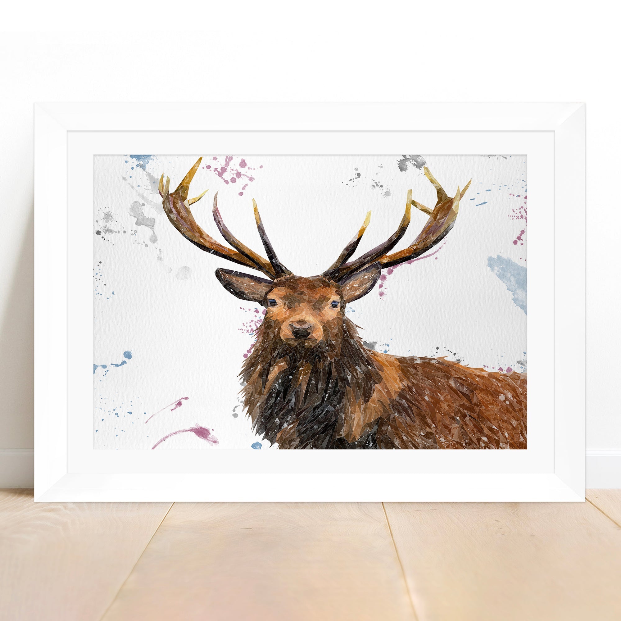 "Rory" The Stag Framed & Mounted Art Print