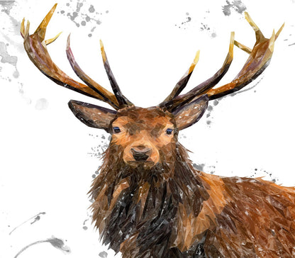 "Rory" The Stag (Grey Background) Kitchen Splashback