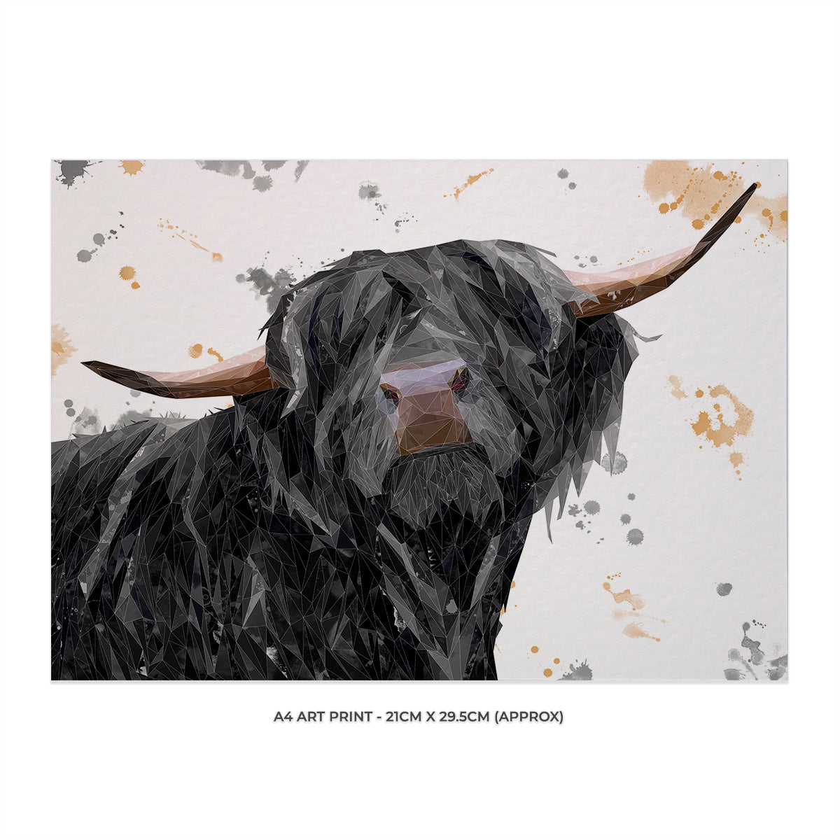 "Barnaby" The Highland Bull Unframed Art Print - Andy Thomas Artworks