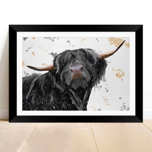 "Barnaby" The Highland Bull Framed & Mounted Art Print