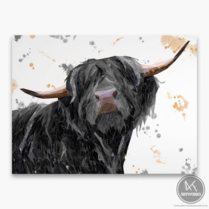 "Barnaby" The Highland Bull Canvas Print