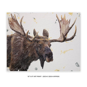 "Maurice" The Moose 10" x 8" Unframed Art Print - Andy Thomas Artworks