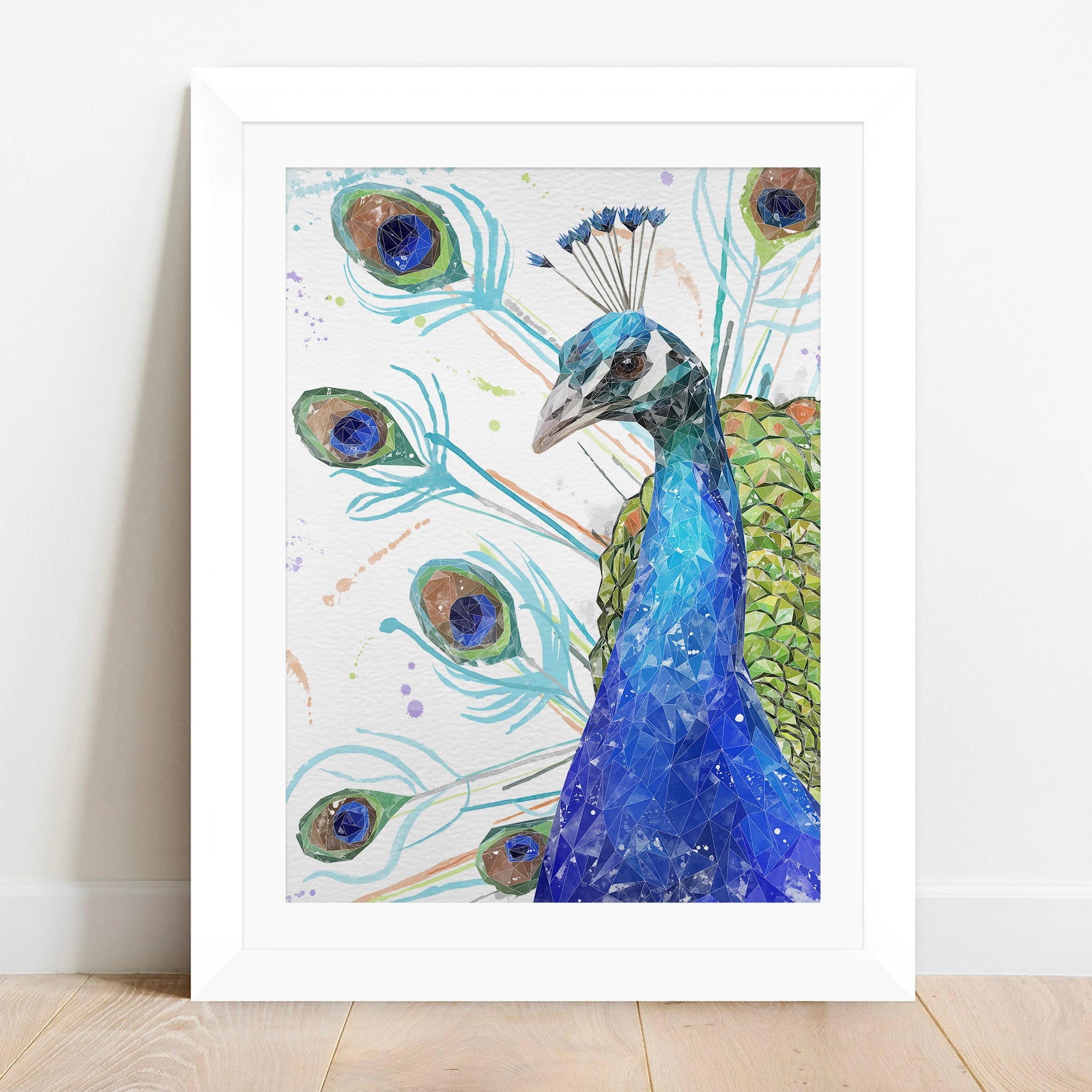 "Percy" The Peacock Framed & Mounted Art Print