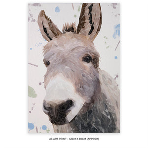 "Daphne" The Donkey A3 Unframed Art Print - Andy Thomas Artworks
