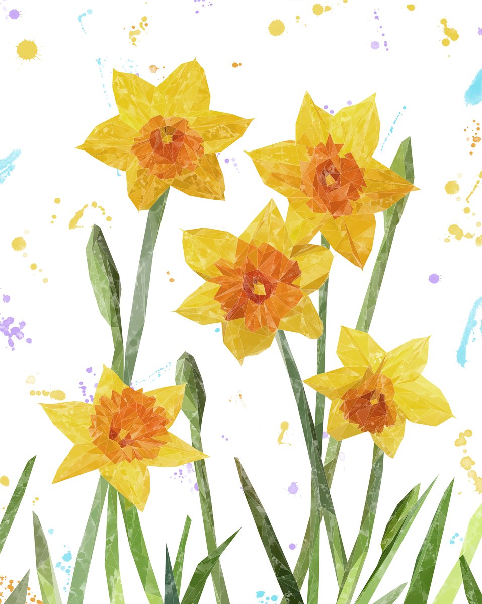 "New Beginnings" Daffodils Kitchen Splashback