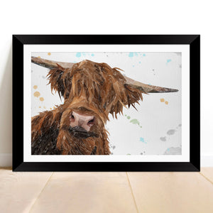 "Mac" The Highland Bull Framed & Mounted Art Print