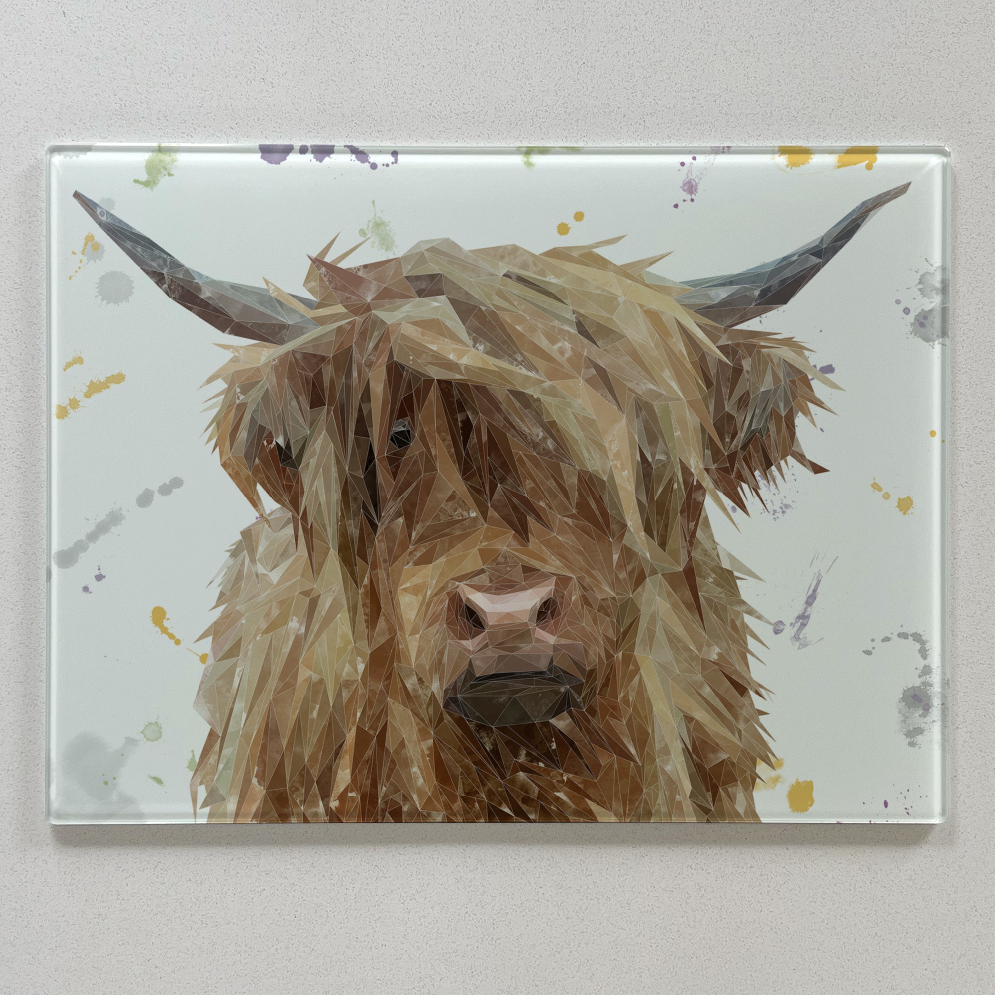 Millie The Highland Cow Premium Glass Worktop Saver