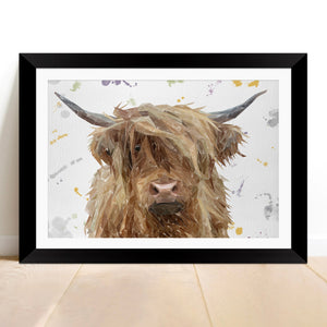"Millie" The Highland Cow Framed & Mounted Art Print
