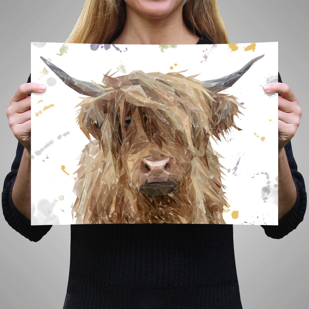 "Millie" The Highland Cow A3 Unframed Art Print - Andy Thomas Artworks