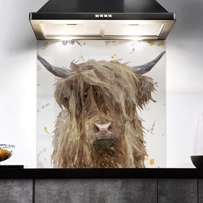 "Millie" The Highland Cow Kitchen Splashback