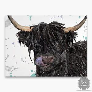 "Mabel" The Highland Cow Canvas Print