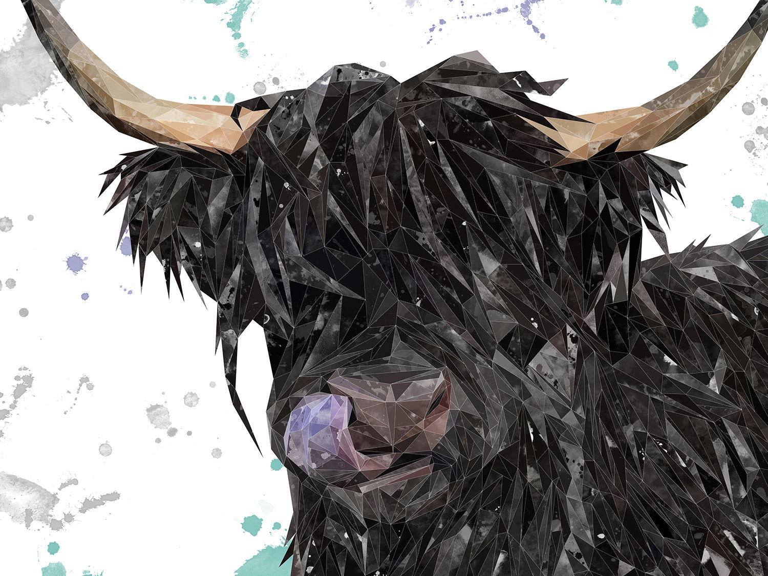 "Mabel" The Highland Cow Canvas Print