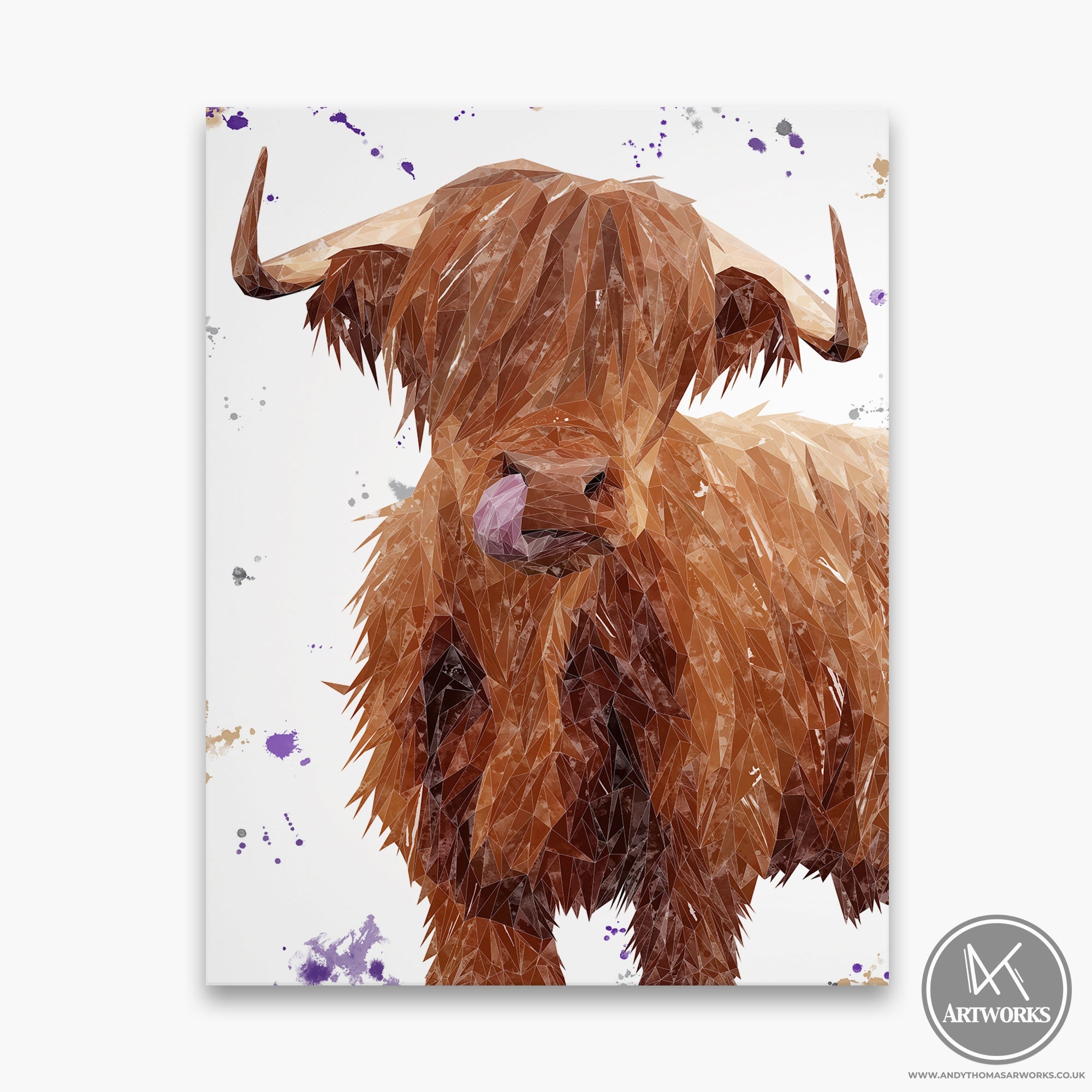 "Stephen Thomas" The Highland Bull Canvas Print