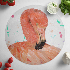 "Felicity" The Flamingo Glass Worktop Saver